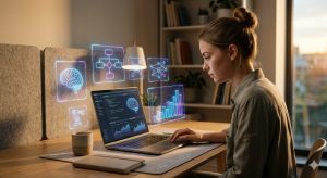 Student learning efficiently with artificial intelligence tools in a modern digital workspace